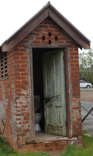 outside toilet glamping